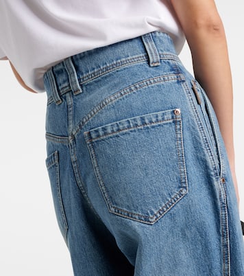 Pleated high-rise wide-leg jeans | Brunello Cucinelli