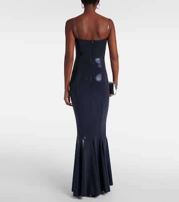 Corset lamé gown | Norma Kamali