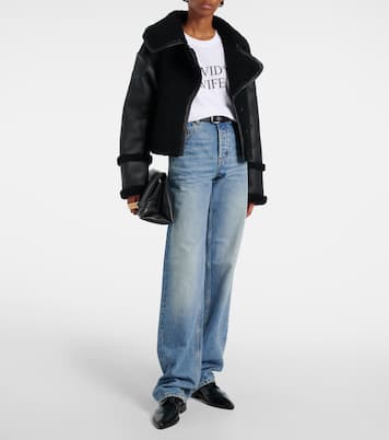 Bedrucktes T-Shirt aus Baumwoll-Jersey | Victoria Beckham