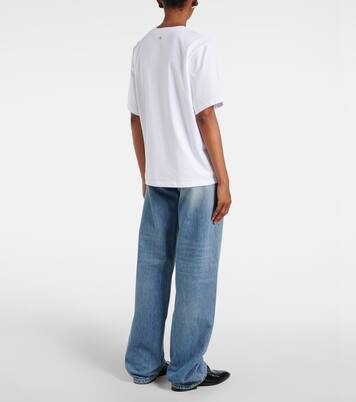 Bedrucktes T-Shirt aus Baumwoll-Jersey | Victoria Beckham
