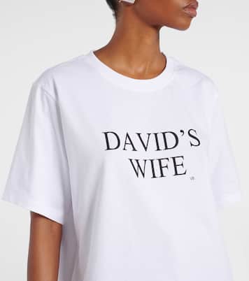 Bedrucktes T-Shirt aus Baumwoll-Jersey | Victoria Beckham