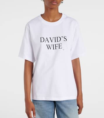 Bedrucktes T-Shirt aus Baumwoll-Jersey | Victoria Beckham