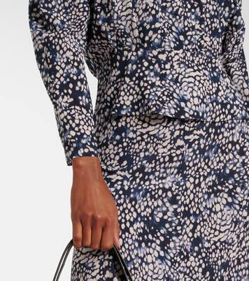 Blouse Zarga imprimée en soie mélangée | Isabel Marant