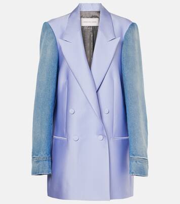 Denim-trimmed blazer | Dries Van Noten