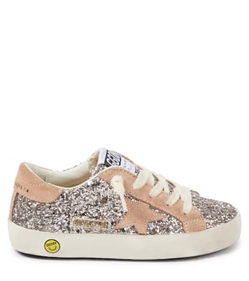 Super-Star glitter suede-trimmed sneakers | Golden Goose Kids