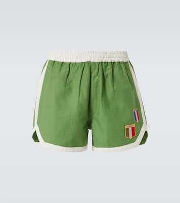 Euro appliqué cotton shorts | Bode