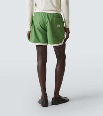 Euro appliqué cotton shorts | Bode
