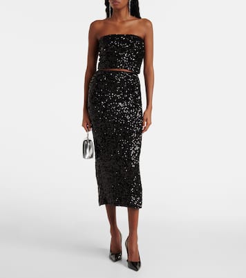 Bandeau-Top mit Pailletten | Rotate