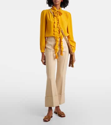 Pantoletten Plaster Caster aus Veloursleder | Valentino Garavani