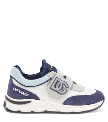 DG suede-trimmed sneakers | Dolce&Gabbana Kids