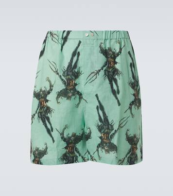 Bedruckte Shorts aus Leinen | Acne Studios
