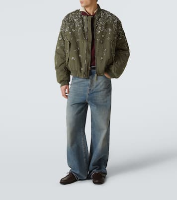 Chaqueta bomber de gabardina de algodón | Miu Miu