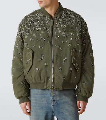 Chaqueta bomber de gabardina de algodón | Miu Miu