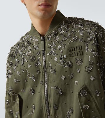 Chaqueta bomber de gabardina de algodón | Miu Miu