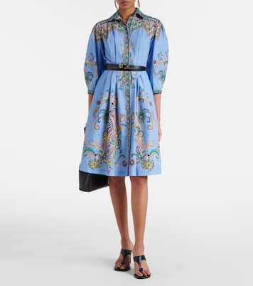 Printed cotton shirt dress | Etro