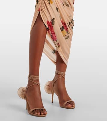 Floral-appliqué leather sandals | Magda Butrym