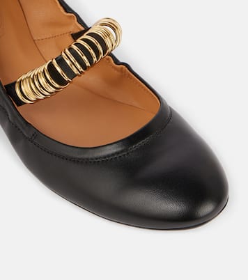 Embellished leather Mary Jane flats | Tod's