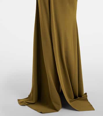 Draped open-back crêpe jersey gown | Alex Perry