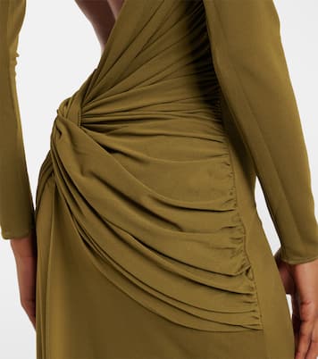 Draped open-back crêpe jersey gown | Alex Perry