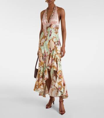 Robe longue Queens District en soie | Camilla