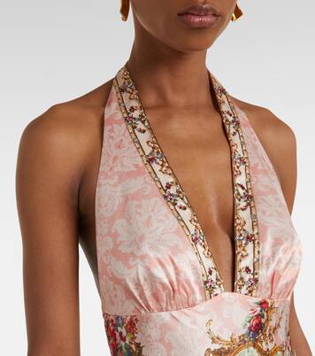 Robe longue Queens District en soie | Camilla