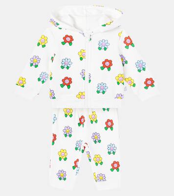 Baby Flowers cotton fleece tracksuit | Stella McCartney Kids