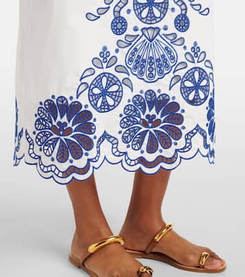 Bestickter Midirock aus Baumwolle | Farm Rio