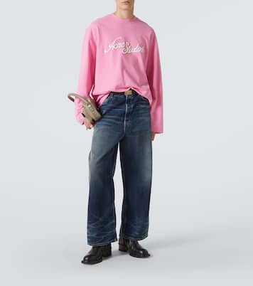 Camiseta de jersey de algodón con logo | Acne Studios