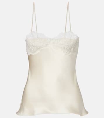 Lace-trimmed silk satin camisole | Chloé