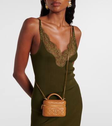 Gaby Micro leather vanity bag | Saint Laurent