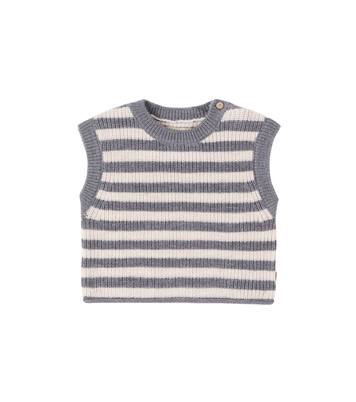 Baby Ruby striped wool sweater vest | Wheat