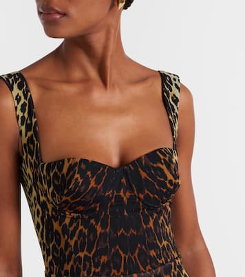 Bedrucktes Maxikleid aus Mesh | Alex Perry