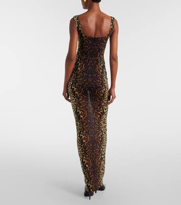 Bedrucktes Maxikleid aus Mesh | Alex Perry