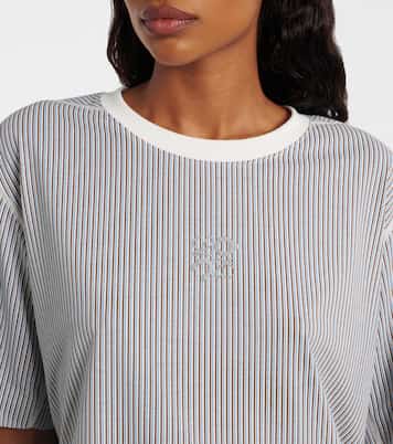 x On camiseta a rayas bordada | Loewe
