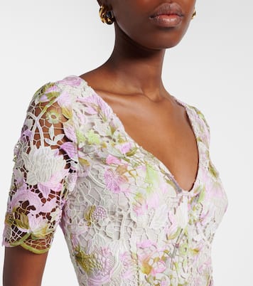 Midikleid aus Guipure-Spitze | Monique Lhuillier