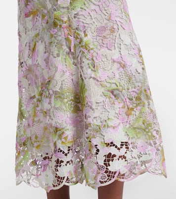 Midikleid aus Guipure-Spitze | Monique Lhuillier