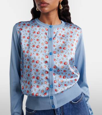 Floral paneled silk satin cardigan | Dolce&Gabbana