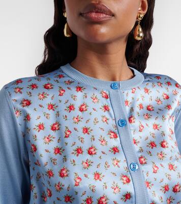 Floral paneled silk satin cardigan | Dolce&Gabbana