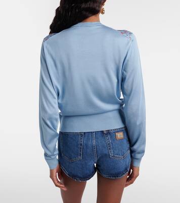 Floral paneled silk satin cardigan | Dolce&Gabbana