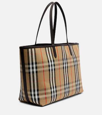 Wendbare Tote Bag Burberry Check Medium aus Leder | Burberry