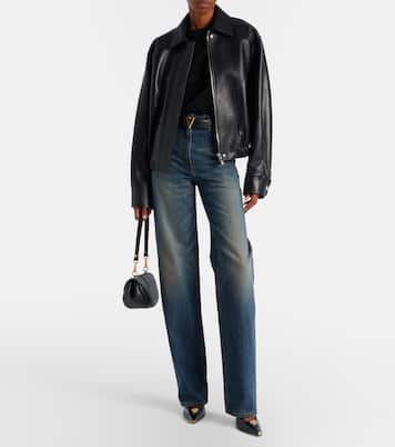 Leather blouson jacket | Versace