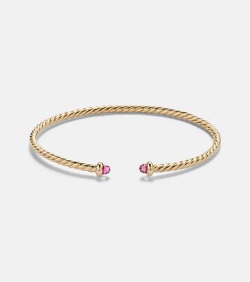 Bracciale Cablespira® Flex Micro in oro 18kt con tormalina | David Yurman