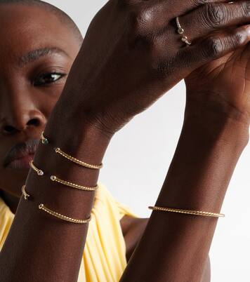 Bracciale Cablespira® Flex Micro in oro 18kt con tormalina | David Yurman