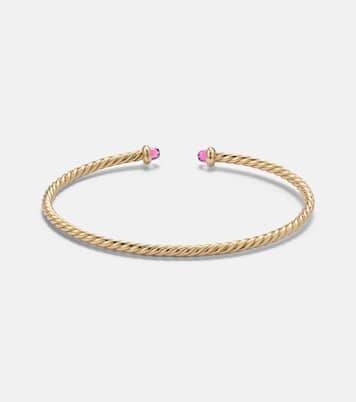 Bracciale Cablespira® Flex Micro in oro 18kt con tormalina | David Yurman