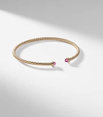 Bracciale Cablespira® Flex Micro in oro 18kt con tormalina | David Yurman