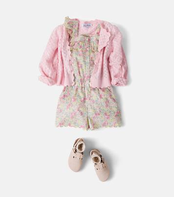 Floral scalloped cotton playsuit | Tartine et Chocolat