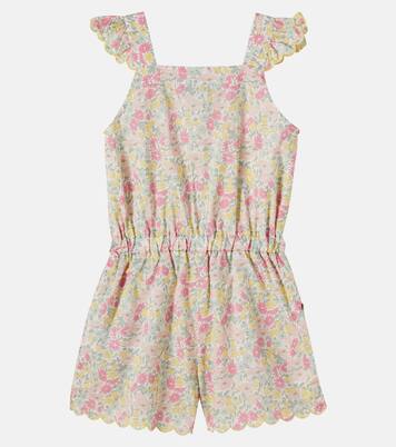 Floral scalloped cotton playsuit | Tartine et Chocolat