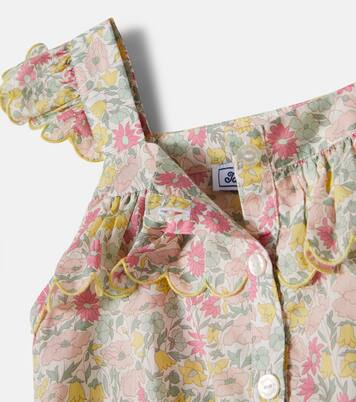 Floral scalloped cotton playsuit | Tartine et Chocolat