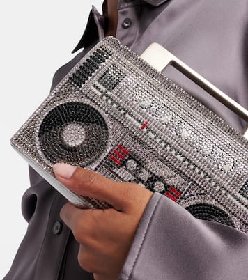 Soft Boom Box embellished clutch | Judith Leiber Couture