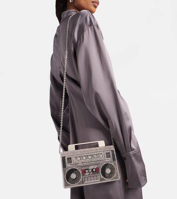 Soft Boom Box embellished clutch | Judith Leiber Couture